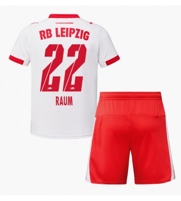 RB Leipzig David Raum #22 Hjemmebanetrøje Børn 2025-26 Kortærmet (+ Korte bukser)